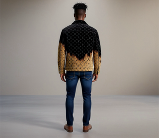 Burning Cloud Print Padded Jacket - Luxury Streaetwear Style